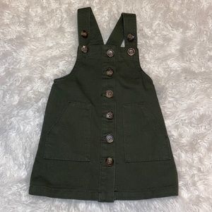 12 month button up dress olive green